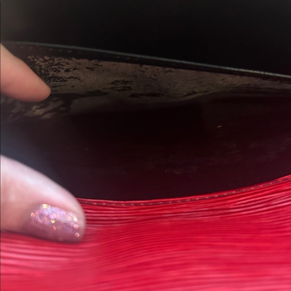 Louis Vuitton Vintage Red Jena Clutch with Gold Accent and Box - Picture 12 of 16